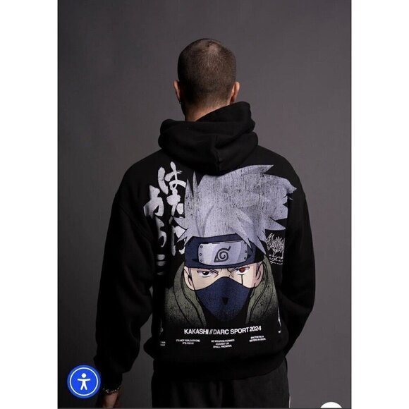 Darc Sport X Naruto Ninja World Pierce‎ Hoodie Black L XL Rare Sold Out - Picture 3 of 7